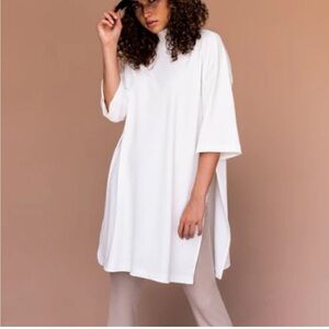 Dressed in LALA White High-Neck Tunic
